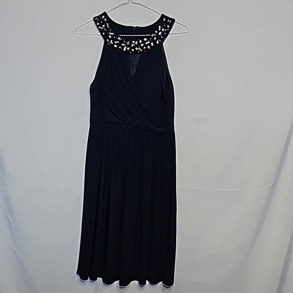 La Nouvelle Renaissance blue jeweled statement dress missing 1 jewelry piece 6